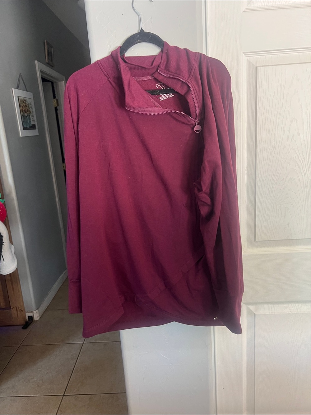 Quarter-Zip Pullover in Deep Wine